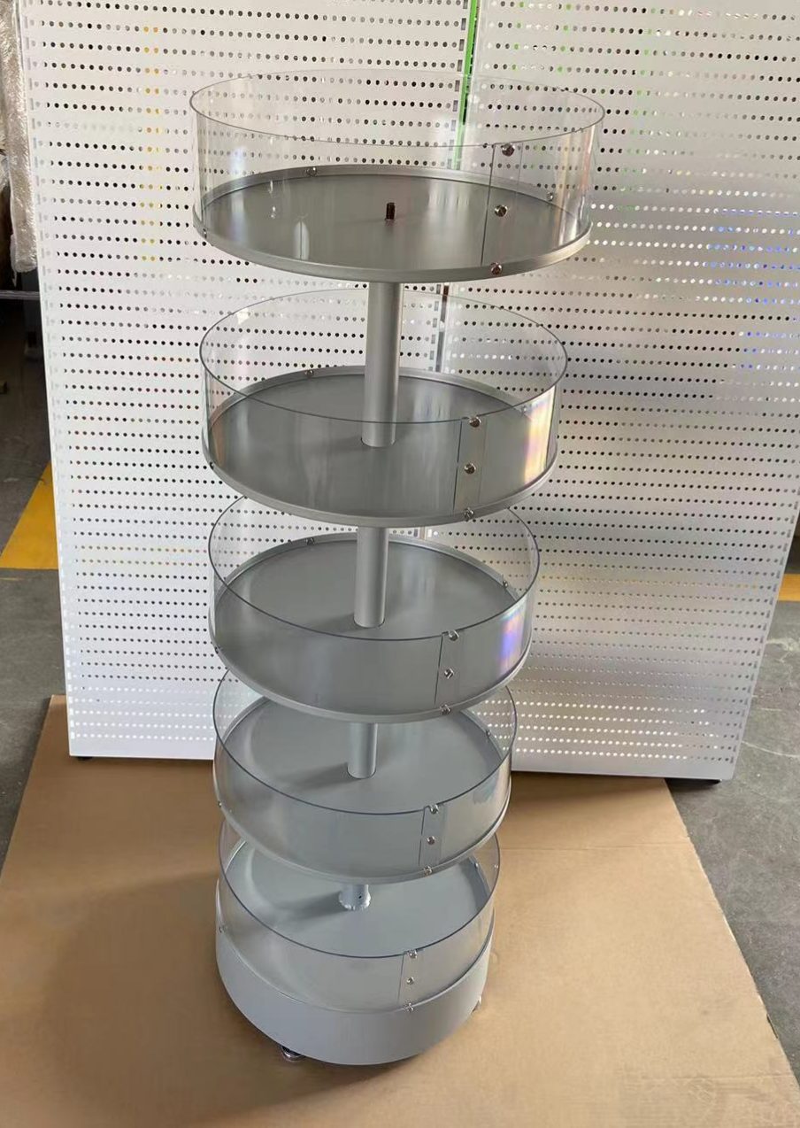 Round iron display stand